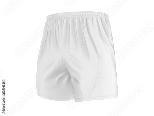 Men's running sports shorts mockup template, active sportswear mockup on white background.