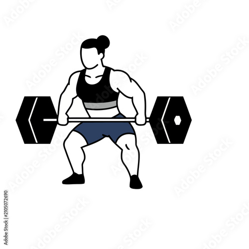 Woman lifting barbell