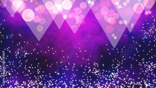 Abstract Purple Bokeh and Glitter Background