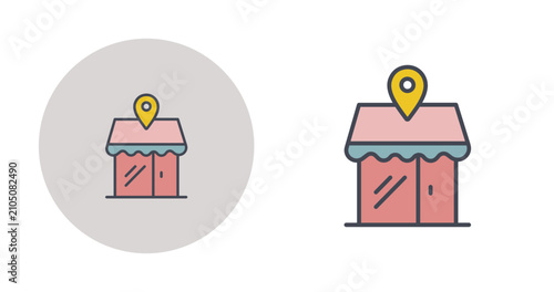 Фотография Shop Local Vector Icon