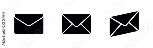 Envelope Icons: Closed, Open, and Angled