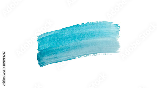 Obraz na płótnie Light blue cosmetic gel stroke swatch thick texture isolated on transparent back