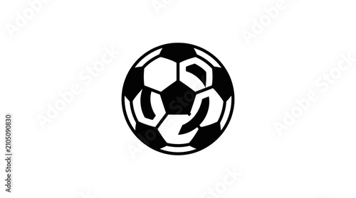 Foto Black and white soccer ball.