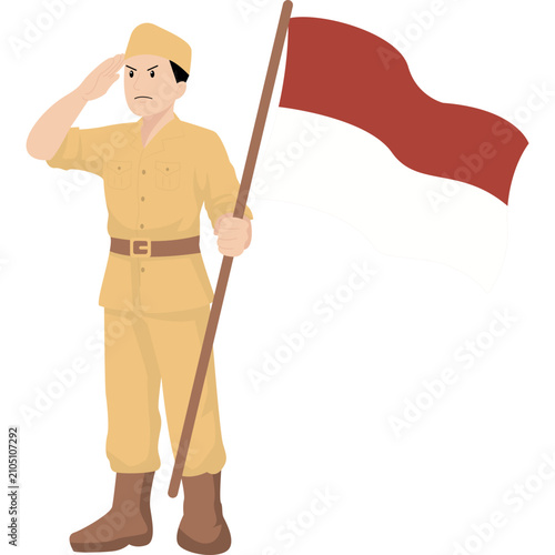 Indonesia Veteran Illustration