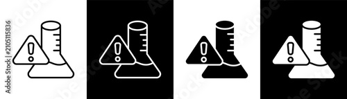 Hazardous Material white icon set design