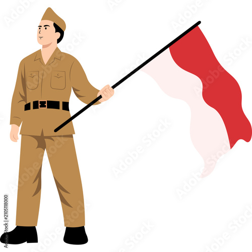 Indonesia Veteran Illustration