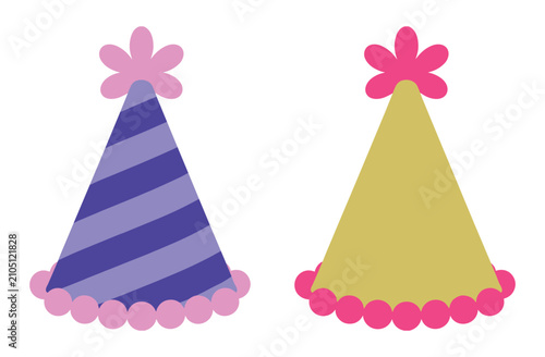 Party hats for celebration and birthday events with decorative details party supplies pom decoration items party time party favors birthday