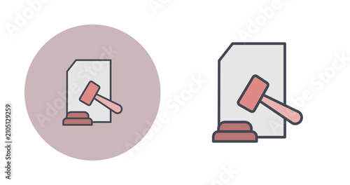 Obraz na płótnie Miranda Rights Vector Icon