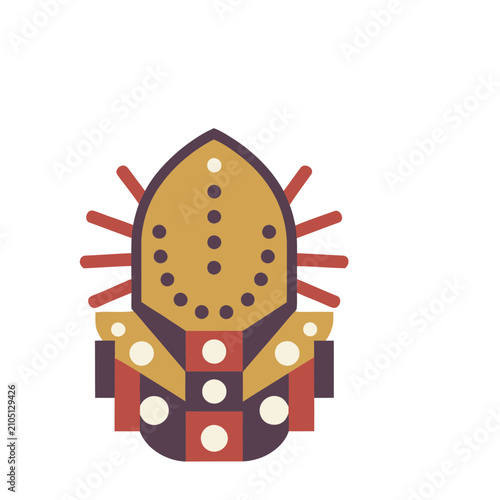 Abstract geometric insect-like figure
