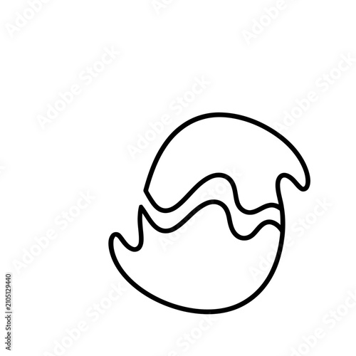 Abstract organic shape with wavy lines