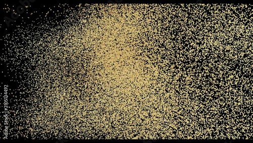 Konstfotografi Gold glitter on black background sparkles