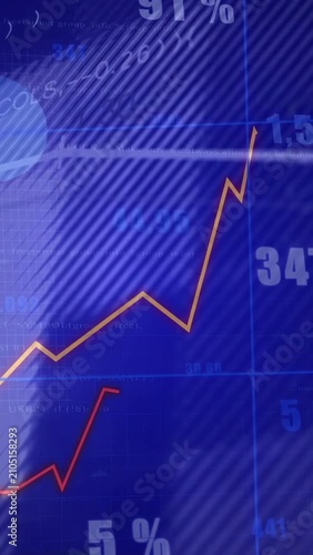 Vertical video: Dashboard scrolling left to right, orange line climbing and spiking showing gains