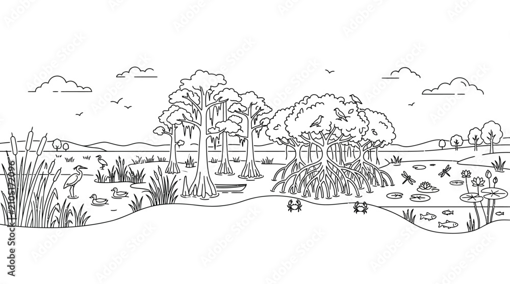 Obraz premium Vintage Hand Drawn Rural Landscape with Old Farmhouse Trees and Mountain Village Vector Sketch Illustration