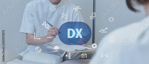 医療DXと電子カルテの活用　問診とデータ管理のイメージ