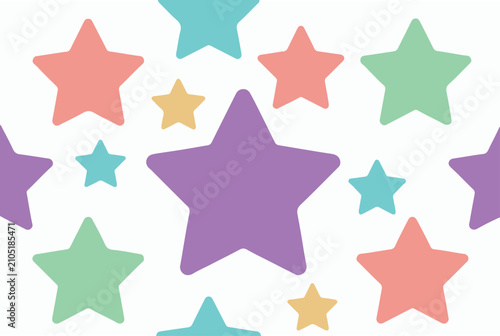 Playful pastel star pattern design background