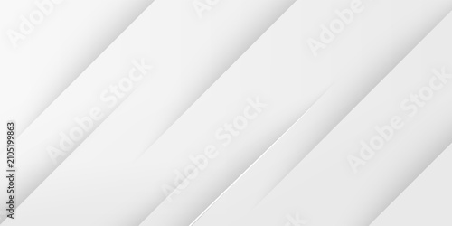 Canvas Print Clean white abstract background with diagonal layers and soft shadows, ideal for modern presentations, business, or tech visuals