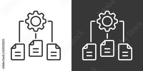 Bild auf Leinwand Data Mapping Icon Set Vector Collection Isolated In Black And White