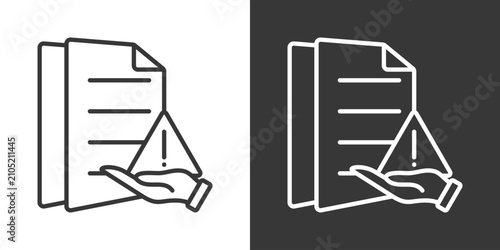 Tableau sur toile Error Handling Icon Set Vector Collection Isolated In Black And White