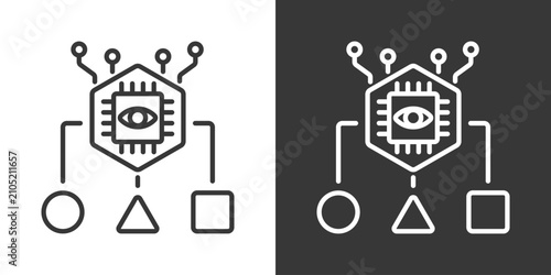 Fotografía Intelligent Orchestration Icon Set Vector Collection Isolated In Black And White