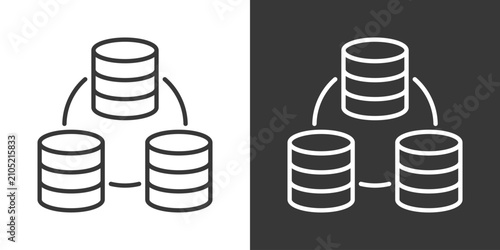 Photos Resource Pooling Icon Set Vector Collection Isolated In Black And White