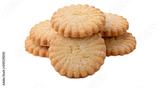 Canvas Print Round shortbread cookies with sugar dusting