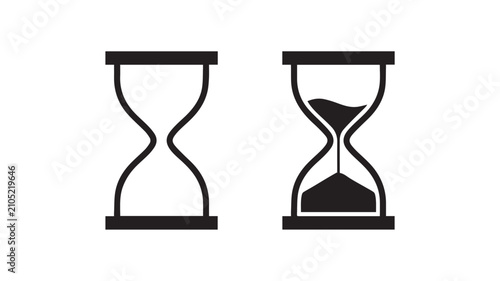 Two hourglass icons side by side