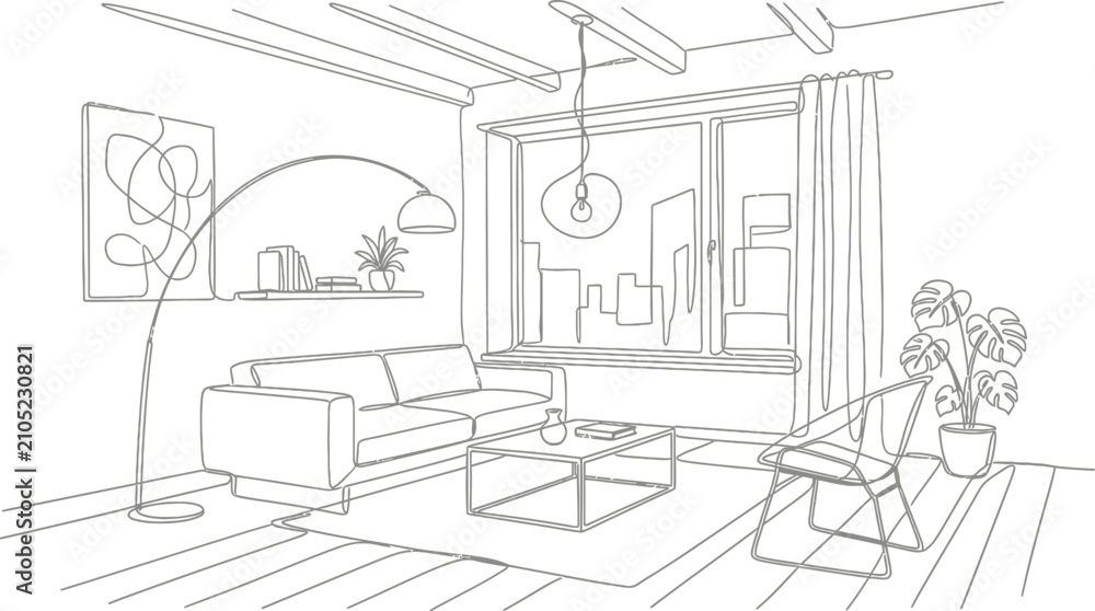Fototapeta premium sketch of a house