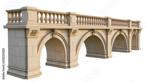 Canvastavla Stone bridge with arches and balustrade