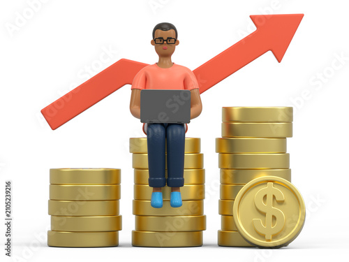 Economic growth, financial success, wealth increase