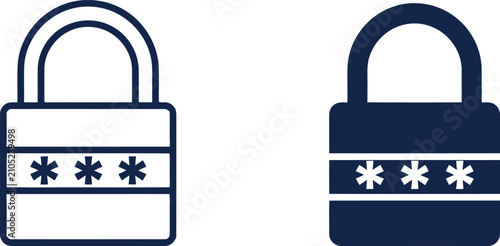 Secure digital padlocks with password fields