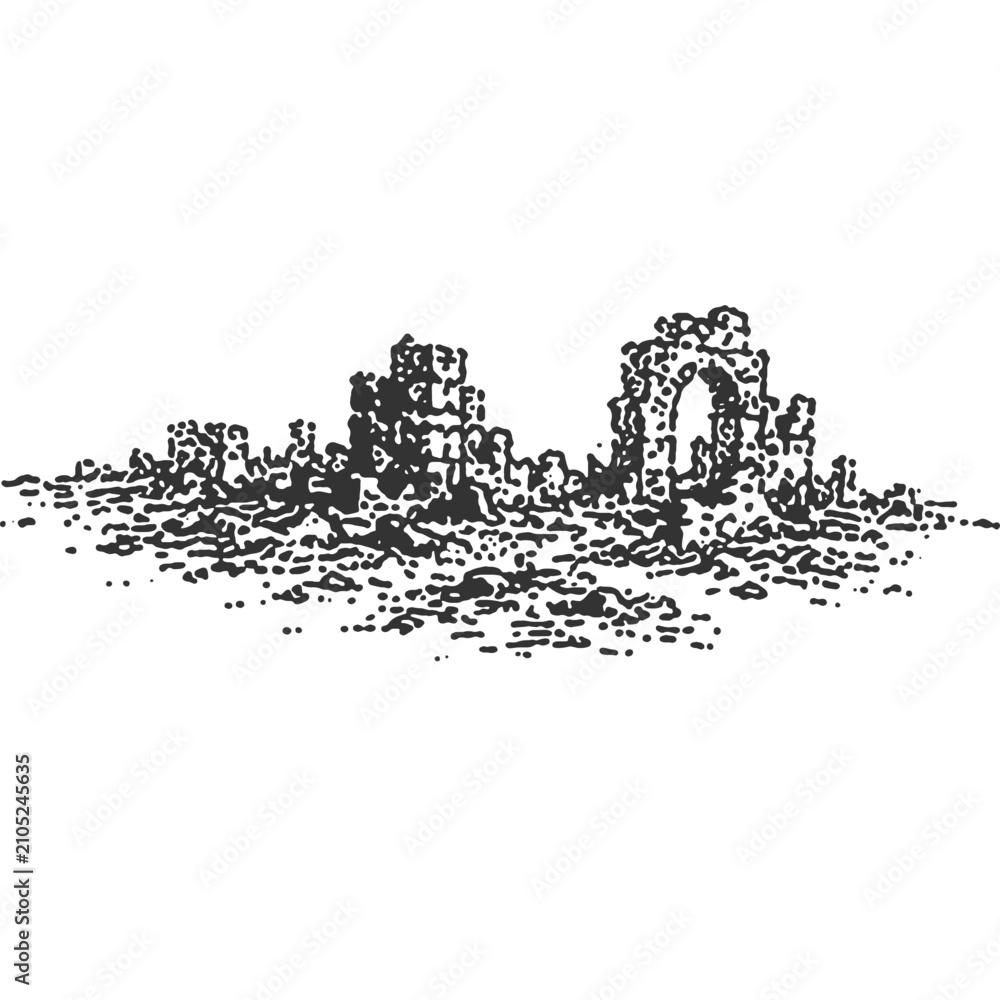 Obraz premium No Man's Land Vintage Illustration Vector