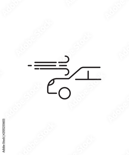 Foto car air drage icon, vector best line icon.