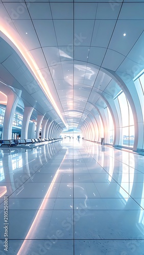 Modern architecture interior design tunnel.