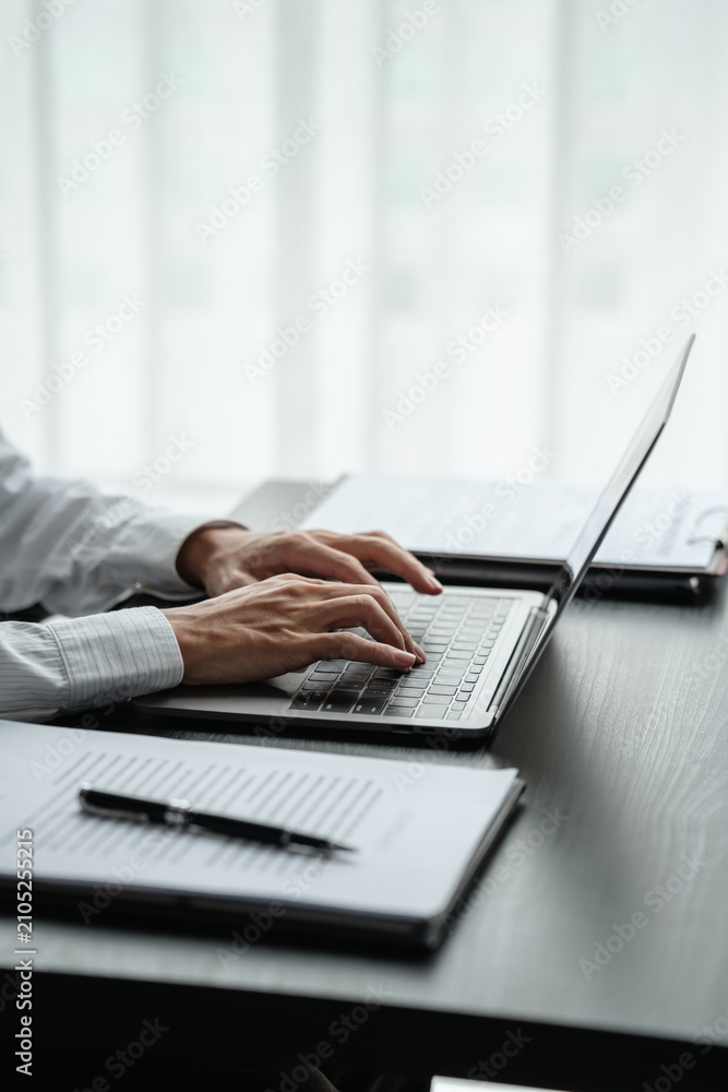Fototapeta premium Man working from home, Remote work