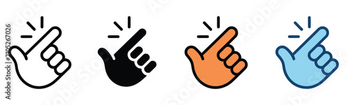 Snap Of Fingers Icon Vector Easy Actions and Satisfying Results for Touchscreen Interaction Website Interface and Creative Graphic Design