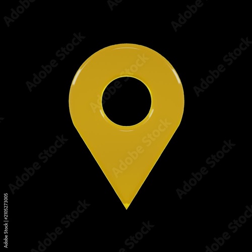 Rotation Yellow Geotag Icon