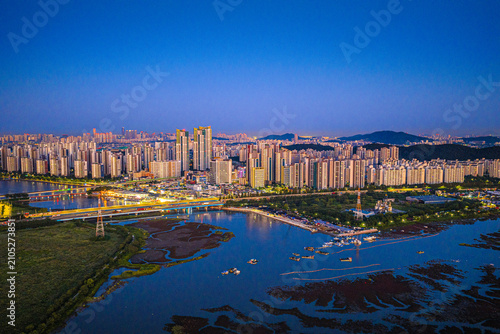 Foto 여명,갯벌,갯골,바다,소래교,소래포구,아파트,소래포구,소래,남동구,인천