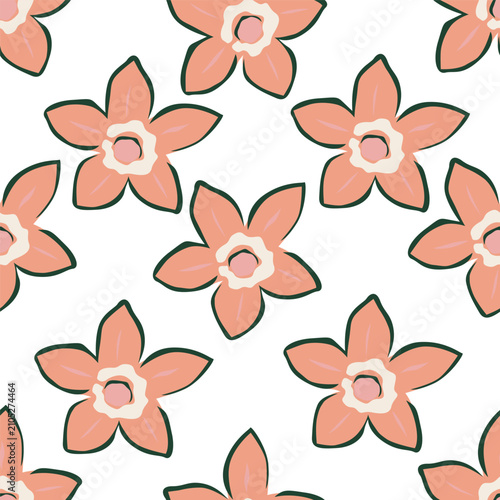 Floral seamless pattern with beautiful Flowers for fabric textile wallpaper.