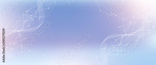 Global network connection banner design template. Header social network communication in the global business concept. Big data visualization. Internet technology