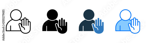 Foto Halt icon multiple style vector illustration