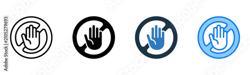 Foto No Entry icon multiple style vector illustration