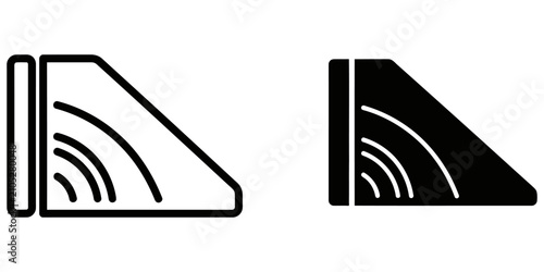 Wi-Fi signal symbol on a white background representing wireless connectivity and network access