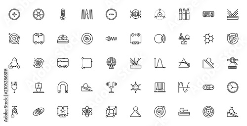Foto Physics icon set