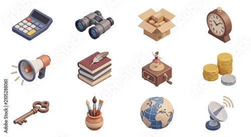 Konstfotografi Collection of diverse business and technology icons.