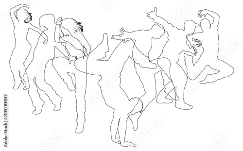 Dancers Silhouette Street D...