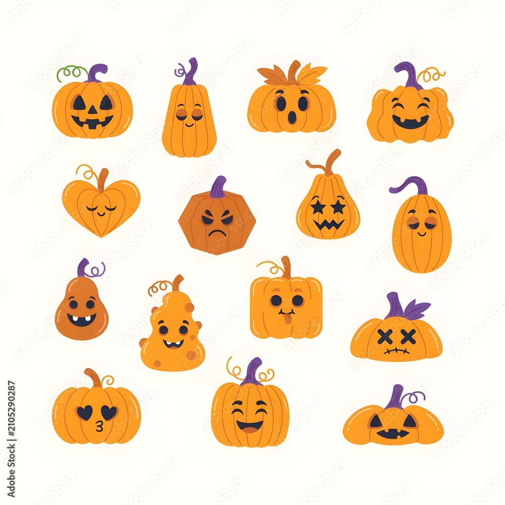 Fototapeta premium Playful Pumpkin Parade