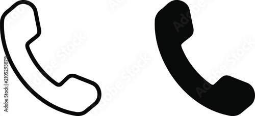 Fotografie Telephone receiver handset icons
