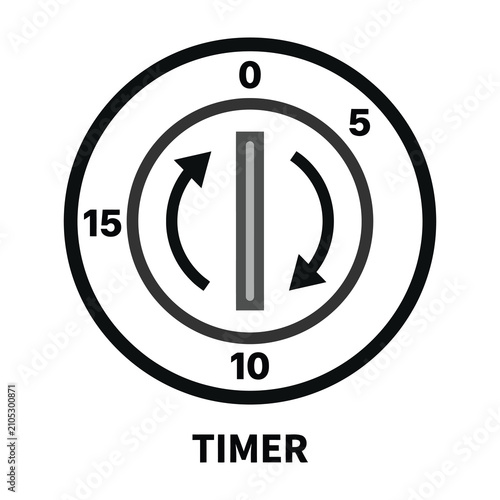 Timer dial control knob with numbers 0 5 10 15