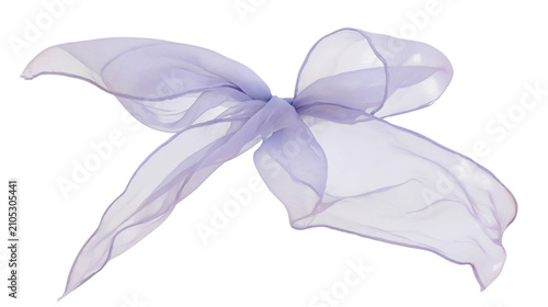 Sheer lavender organza ribbon bow with flowing ends