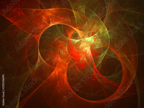 Fractal colored abstract on black background